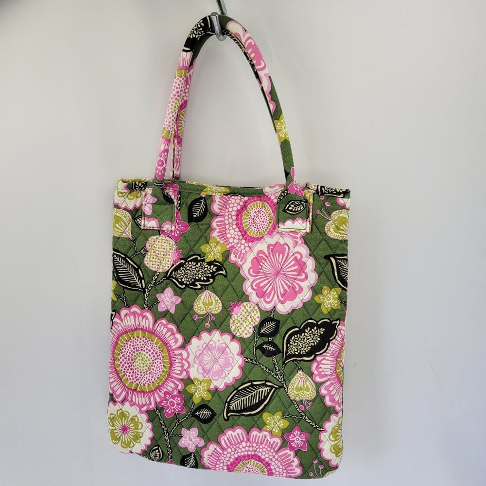 Vera Bradley Quilted Floral Computer Bag With "Olivia Pink" Pattern